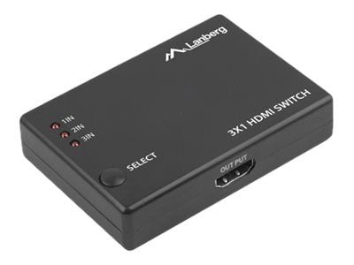 Lanberg SWV-HDMI-0003 - Video/audio switch - 3 x HDMI - stasjonær