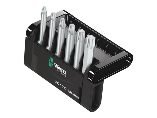 Wera Bit-Check 6 TX Universal 1 - Skrutrekkerspissett - 6 deler - inn holder