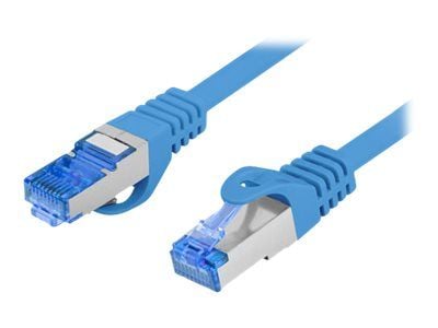 Lanberg - Koblingskabel - RJ-45 (hann) til RJ-45 (hann) - S/FTP - CAT 6a - flertrådet - blå, RAL 5012
