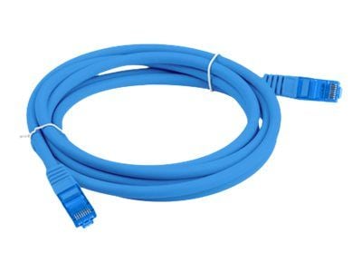 Lanberg - Patch-kabel - RJ-45 (hane) till RJ-45 (hane) - SFTP - CAT 6a - formpressad, hakfri, tvinnad - blå, RAL 5012