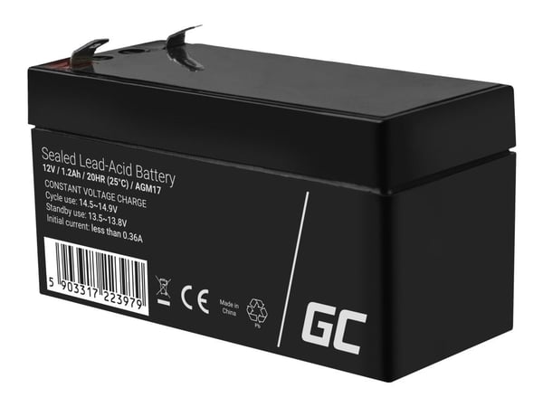 Green Cell - UPS-batteri - 1 x batteri - Sealed Lead Acid (SLA) - 1.2 Ah - svart