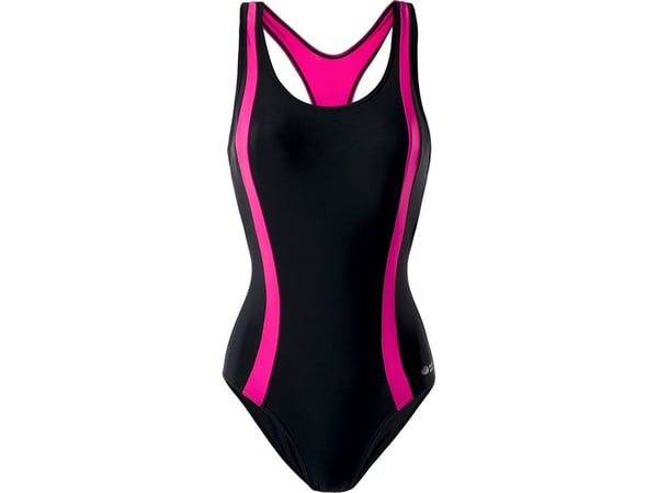 AquaWave badedrakt Asma Black/Raspberry Sorbet str. S