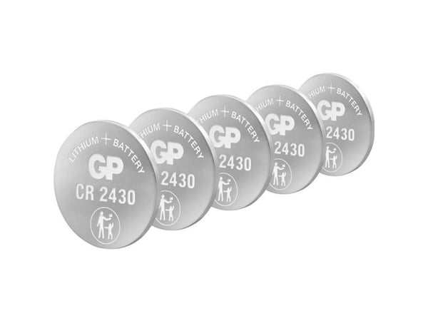 GP knapcelle, Lithium, CR2430, 5-pak