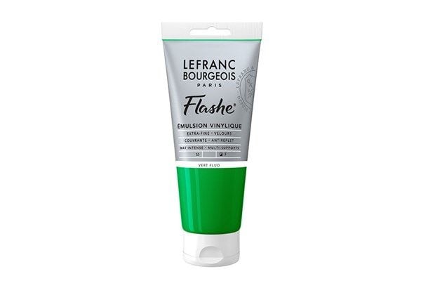FLASHE ACRYLIC 80ML TUBE FLUORESCENT GREEN