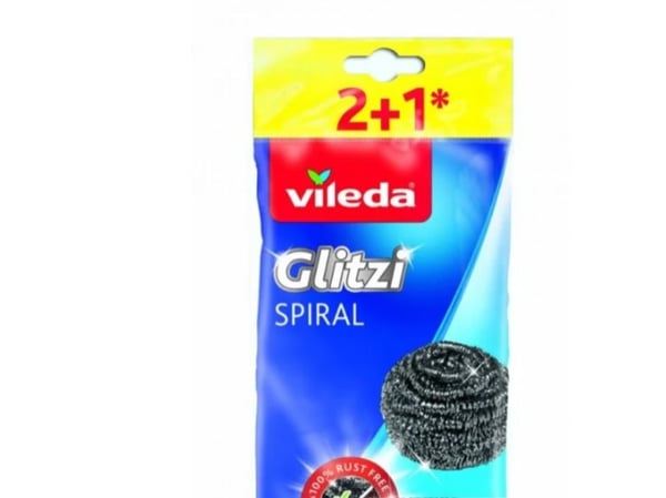 VILEDA stålskure Glitzi Spiral INOX 2+1 (160561)