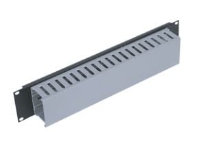 Triton 19" panel 2U with cable trunking, Sort, 2U