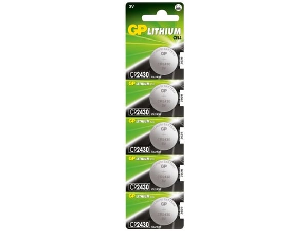 GP knapcelle, Lithium, CR2430, 5-pak
