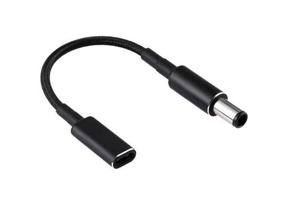 CoreParts - Strømadapter - USB-C (hunn) til 4,5 mm x 3,0 mm DC-jakk (hann) - 10 A - USB Power Delivery (100 W) - svart