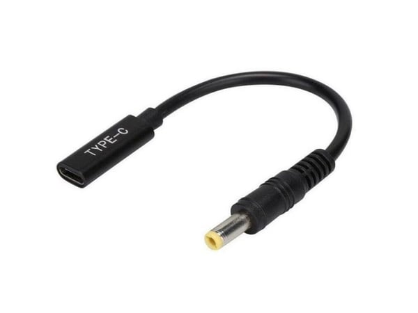 CoreParts MBXUSBC-CO0005, USB C, 5.5*2.5mm, Musta