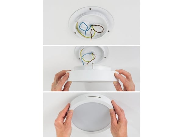 Paulmann Aviar, Rund, Tak/Vegg, Kromfarget, Plast, Hjem, Kontor, IP44