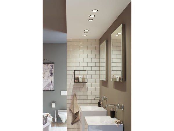 Paulmann Cole, Innsunket spotlight, GU10, 1 ampuller, LED, 10 W, Sort, Sølv