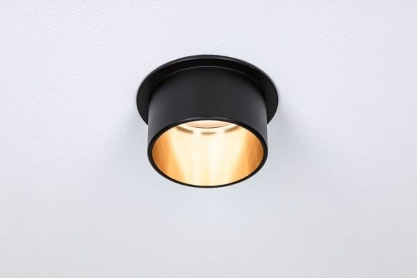 Paulmann 93378 PAULMANN LED uppoasennusvalaisin LED (RGB) LED uppoasennus 6 W Musta (matta), Kultainen