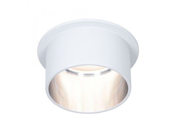 Paulmann Gil Coin, Utanpåliggande spotlight, 1 lampor, LED, 6 W, 2700 K, Borstat järn, Vit