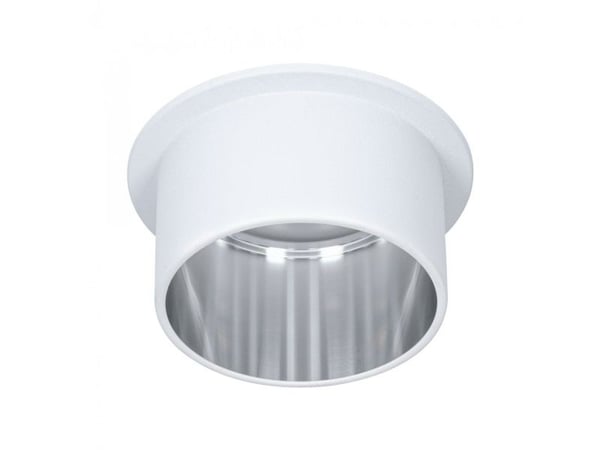 Paulmann Gil Coin, Overflateegnet, 1 ampuller, LED, 6 W, 2700 K, Børstet jern, Hvit