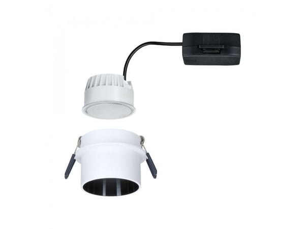 Paulmann Gil Coin, Overflateegnet, 1 ampuller, LED, 6 W, 2700 K, Sort, Hvit