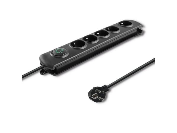Qoltec - Strømstødsbeskytter - AC 230 V - 3680 Watt - output-stikforbindelser: 5 - 1.8 m ledning - Frankrig - lajittelu
