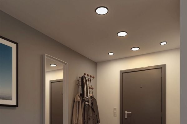 Paulmann Areo, Innfelt lyspanel, 6,5 W, 4000 K, 550 lm, Svart
