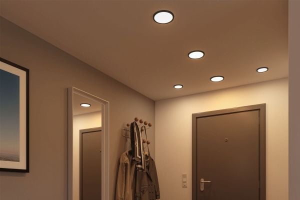 Paulmann Areo, Innsunket spotlight, LED, 13 W, 3000 K, 1800 lm, Sort