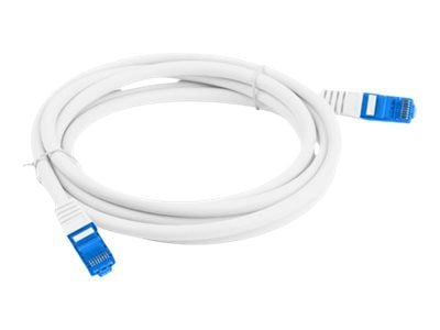 Lanberg - Koblingskabel - RJ-45 (hann) til RJ-45 (hann) - 6 mm - S/FTP - CAT 6a - halogenfri, formstøpt, uten hindringer, flertrådet - hvit, RAL 9010