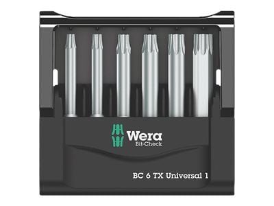 Wera Bit-Check 6 TX Universal 1 - Skrutrekkerspissett - 6 deler - inn holder