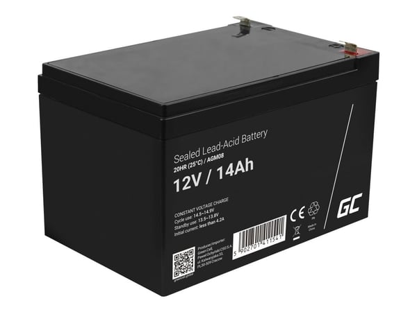 Green Cell - UPS-batteri - 1 x batteri - Sealed Lead Acid (SLA) - 14 Ah - svart