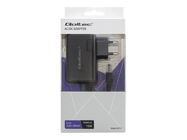 Qoltec - Strømadapter - AC 220-240 V - 15 watt