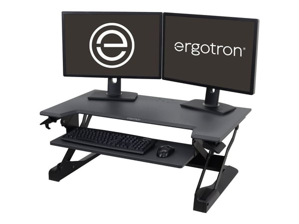 Ergotron WorkFit-TL - Omvandlare till skrivbord för stående - grå - svart bas