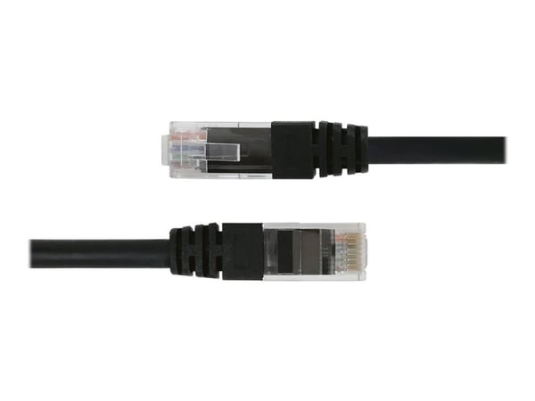 DELTACO - Koppeledning - RJ-45 (hann) til RJ-45 (hann) - 10 m - UTP - CAT 6 - halogenfri, formet - svart