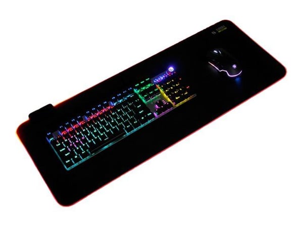 iBox IMPG5, Musta, Yksivärinen, USB-virta, Pelihiirimatto
