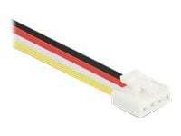 Delock IOT - Strøm/data-kabel - 4-pinners Grove (hann) til brokabler (hunn) - 5 A - 50 cm - strømkabel - svart, hvit, gul, rød