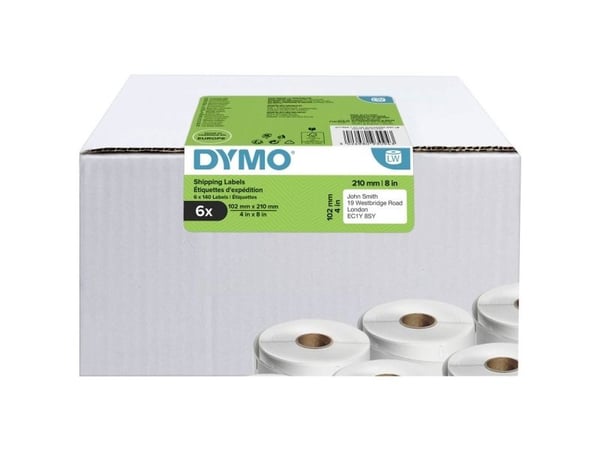 DYMO 2177565, Hvit, Selvklebende etikett, Stanset etikett, Direkte termisk, Universal, Rektangel