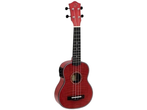 DIMAVERY UK-100 sopranu-ukulele, flamed red (26255807) DIMAVERY UK-100 sopranu-ukulele, flamed red (26255807)