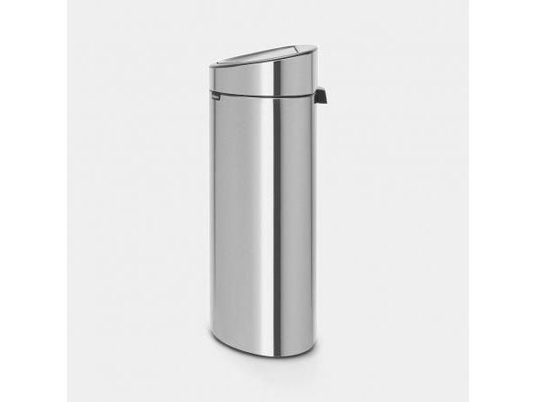 Brabantia Touch Bin - Søppelbøtte - flipp-lokk - 33 L - håndtak - avfallssortering - rustfritt stål, plast - mattstål