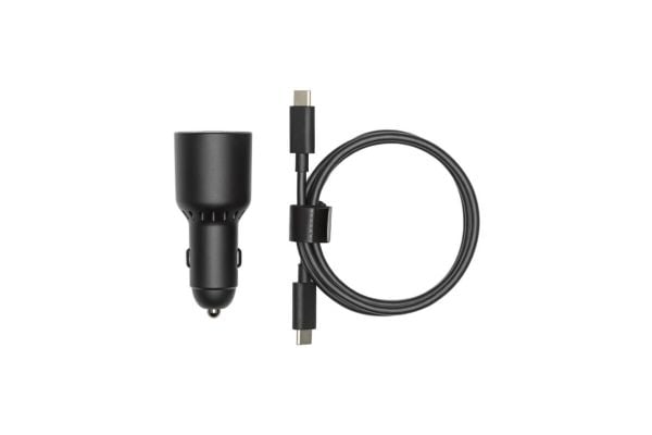 DJI CCX260-65 - Bilstrømadapter - 65 watt - 5 A - PD - 2 utgangskontakter (USB-C, USB) - på kabel: USB-C