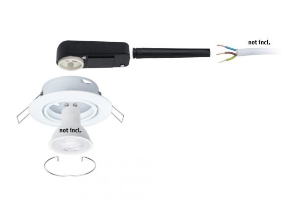 Paulmann Base Basic Set Swivelling, Innsunket spotlight, GU10, 0 ampuller, 10 W, 230 V, Hvit