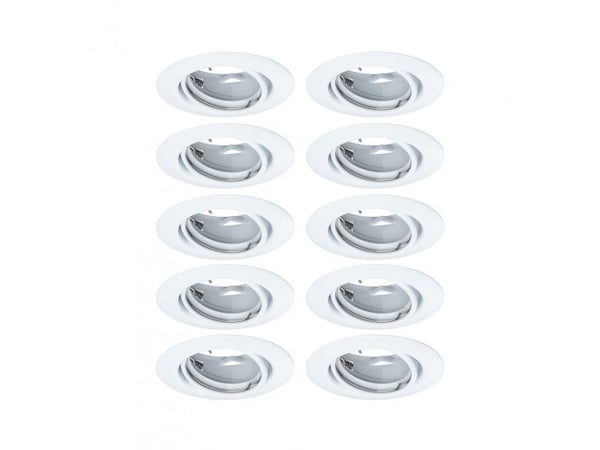 Paulmann Base Basic Set Swivelling, Innsunket spotlight, GU10, 0 ampuller, 10 W, 230 V, Hvit