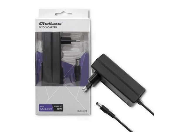 Qoltec - Strömadapter - 20 Watt - 4 A (DC-jack 5,5 x 2,1 mm)