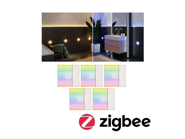 Paulmann 784.13, Smartvegglampe, ZigBee, Hvit, Integrert LED, Aluminium, Plast, Multi