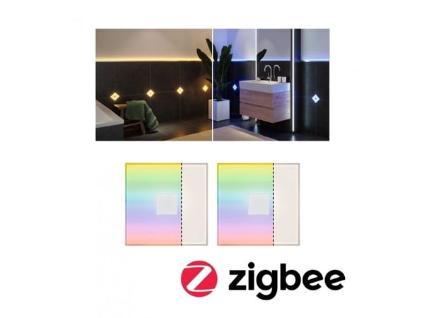 Paulmann 784.12, Smartvegglampe, ZigBee, Hvit, Aluminium, Plast, Varm hvit, 2700 K