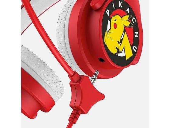OTL Technologies Pokémon Pikachu, Kabel, Spela, 20 - 20000 hz, 180 g, Hörlurar, Röd, Vit