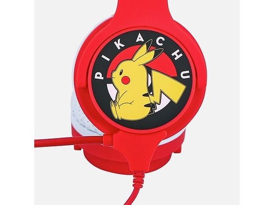 OTL Technologies Pokémon Pikachu, Kabel, Spela, 20 - 20000 hz, 180 g, Hörlurar, Röd, Vit