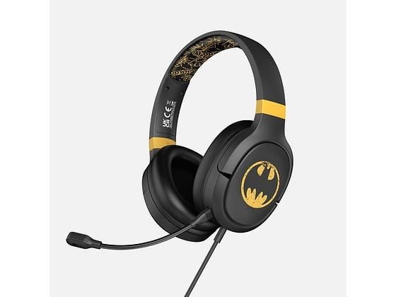 OTL Technologies DC Comics Batman Pro G1, Langallinen, Pelaaminen, 230 g, Kuulokkeet, Musta, Kulta