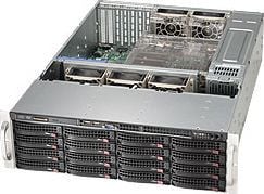 Supermicro SC836 BE1C-R1K23B - Rackmonterbar 3U - forbedret og utvidet ATX - SATA/SAS - hot-swap 1200 watt - svart
