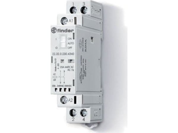Finder 22.32.0.024.4440 Kytkin 2 x katkaisija 24 V/DC, 24 V/AC 25 A 1 kpl 1 kpl