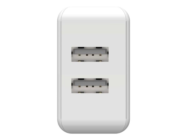 ANSMANN HC212 - Strømadapter - 12 watt - 2400 mA - 2 utgangskontakter (USB) - hvit