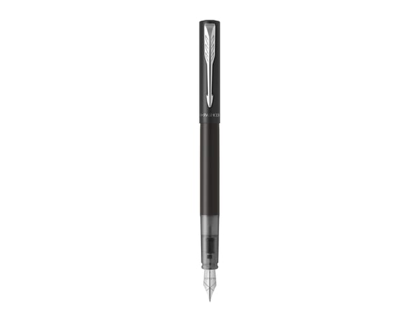 Parker Vector XL, Svart, Patronpåfyllingssystem, Blå, Rustfritt stål, Medium, Ambidextrous