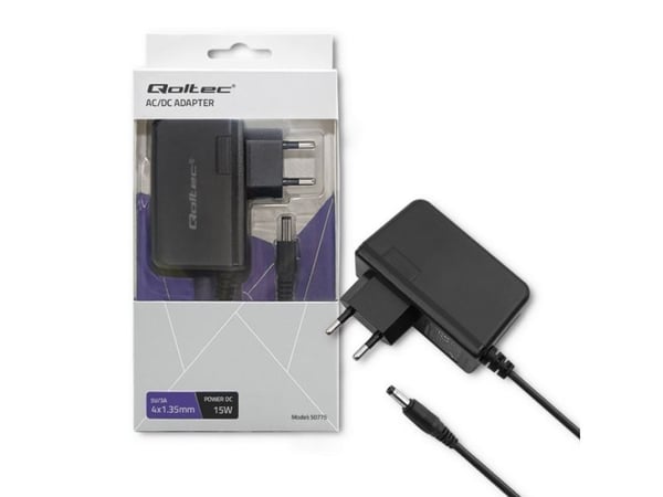 Qoltec 50775 - Strömadapter - AC 220-240 V - 15 watt