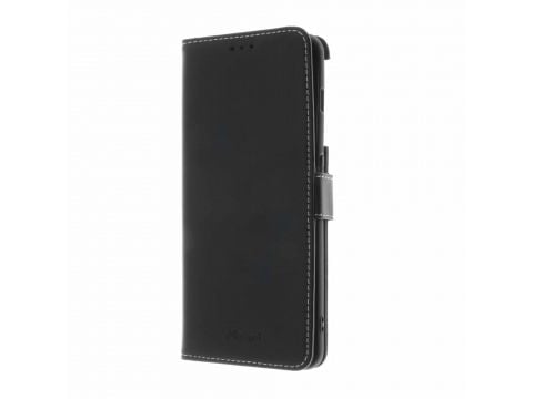 Insmat - Lommebok for mobiltelefon - ekte skinn, termoplast-polyuretan (TPU), kartong+papir+aluminiumsfolie, bomullssting - svart - for OnePlus 10 Pro