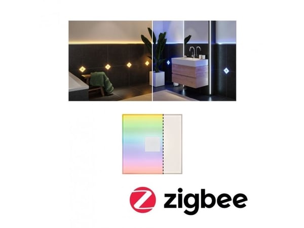 Paulmann 784.14, Smartvegglampe, ZigBee, Hvit, LED, Aluminium, Plast, 2700 K