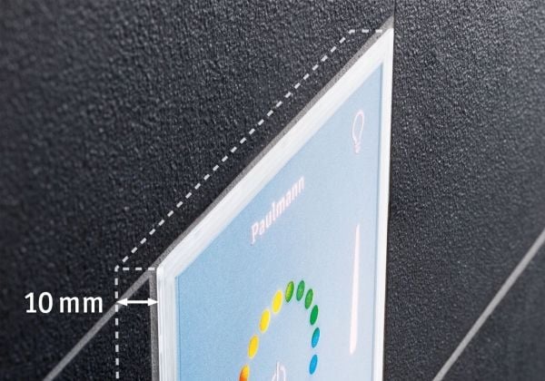 Paulmann Square Touch Modul, Berøringskontroll, Hvit, Aluminium, Plast, IP44, 25 m, 100 mm